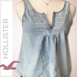 Hollister Denim Sleeveless Top